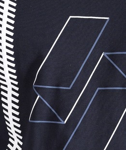 Тениска на 3D контурна фигура мъжка тъмно синя