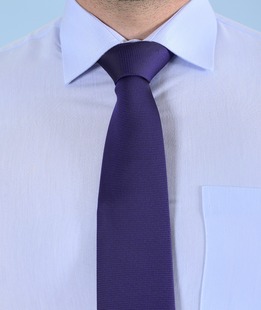 Мъжка риза с джоб изчистена светло синя