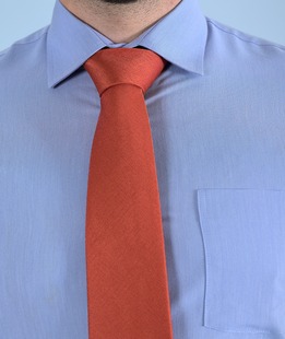 Синя изчистена мъжка риза с джоб