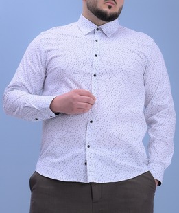 Риза мъжка в голям размер на малки ленти