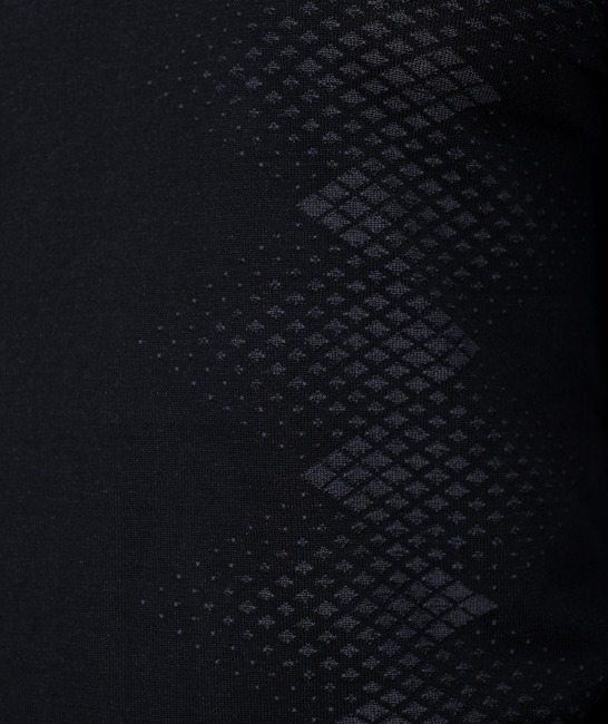 Елегантен фин пуловер с квадратни акценти с яка черен цвят