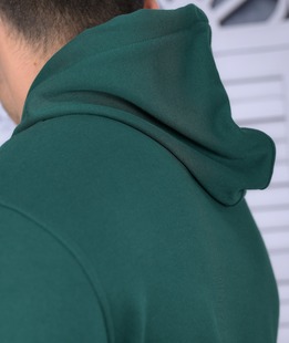 Зелен мъжки суитшърт спортен с щампа OUR ATTIDUTE 