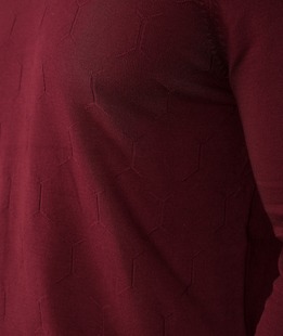 Мъжки пуловер на ромбоиди в бордо цвят