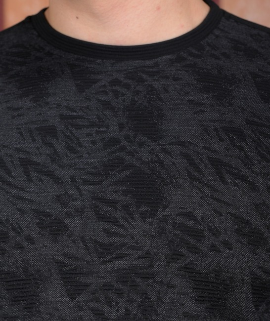 Блуза с 3D текстура черно и сиво мъжка