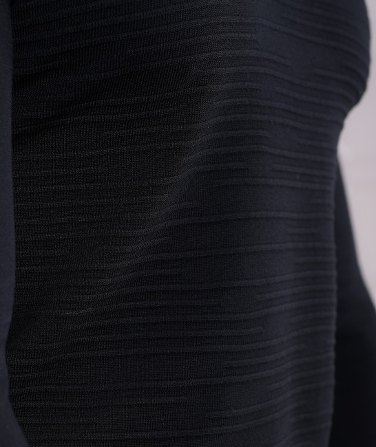 Плетен мъжки черен пуловер на 3D ленти