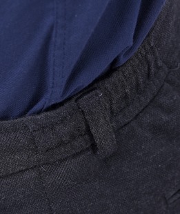 Стилен структурен панталон цвят графит мъжки