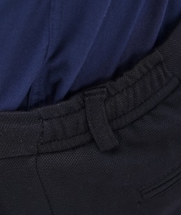 Мъжки елегантен черен структурен пнаталон с 4 джоба