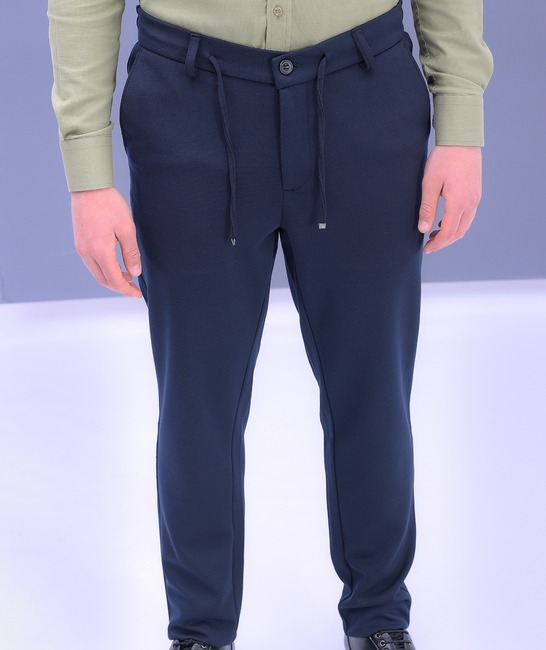 Мъжки елегантен панталон с 4 джоба цвят индиго