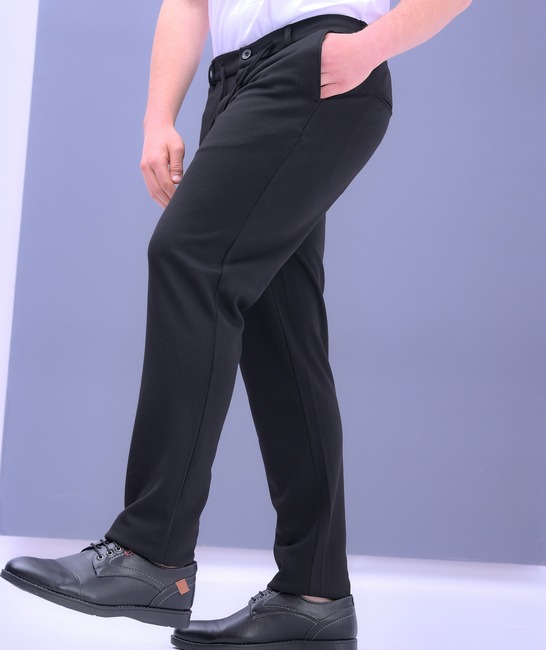 Черен мъжки панталон с италиански джоб