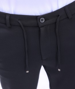 Черен мъжки панталон с италиански джоб