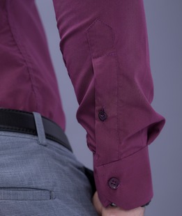 Мъжка луксозна риза цвят вишна