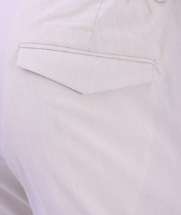 Официален панталон в екрю мъжки с капак на задния джоб