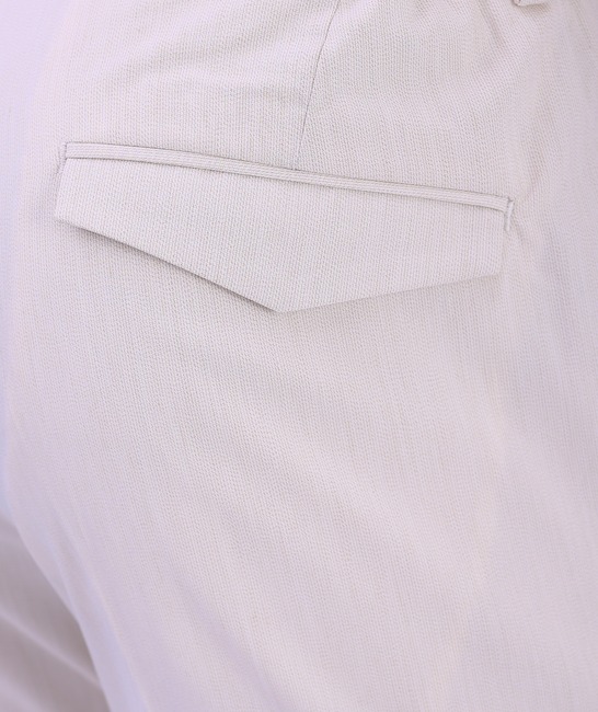 Официален панталон в екрю мъжки с капак на задния джоб