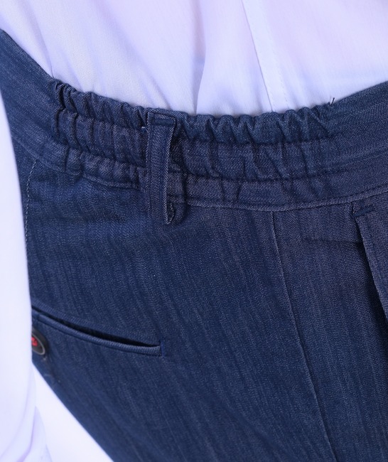 Дънков панталон в синьо с италиански джоб
