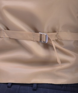 Луксозен мъжки двуредов елек в цвят горчица