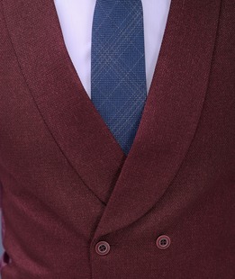 Елегантен мъжки елек двуредов с голям ревер