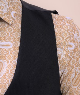 Двуредов официален мъжки черен елек