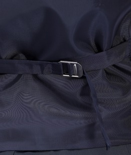 Тъмно син официален едноредов елек мъжки