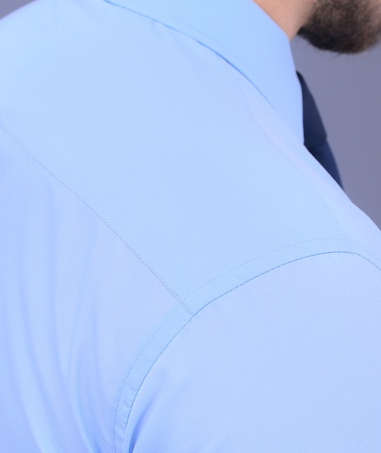 Луксозна официална мъжка риза в светло син цвят