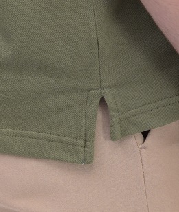 Зелена тениска тип поло с къс ръкав мъжка