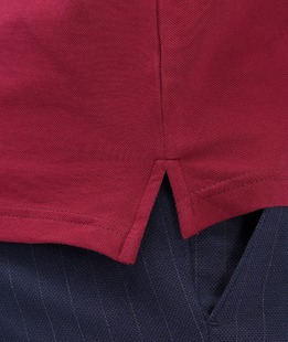 Мъжка поло тениска с къс ръкав в бордо на елементи