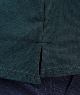 Мъжка зелена тениска с копчета и поло яка 