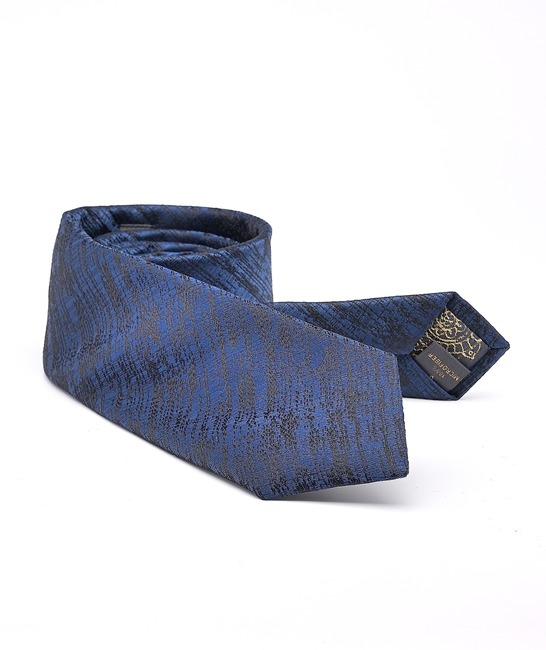 Синя elegance вратовръзка с абстрактни черни линии