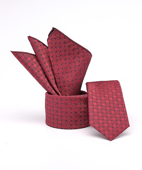 Луксозна вратовръзка на квадрати и точки