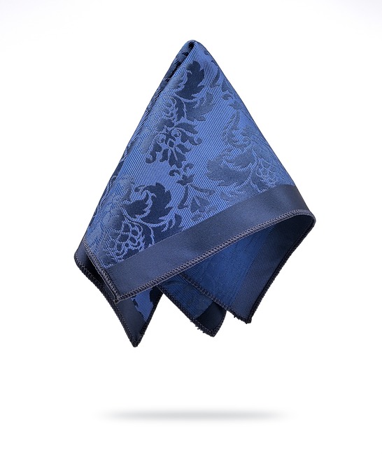 Стилна premium синя вратовръзка на пейсли елементи