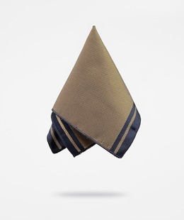 Premium вратовръзка цвят горчица на сини точки