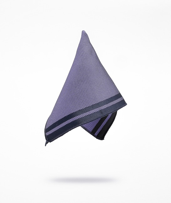 Класическа структурна лилава вратовръзка с кърпичка