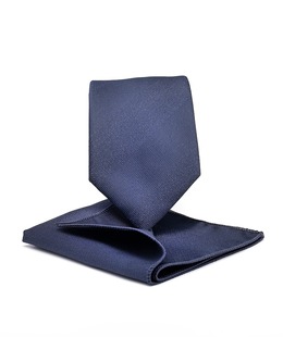 Класическа широка вратовръзка на ленти с кърпичка