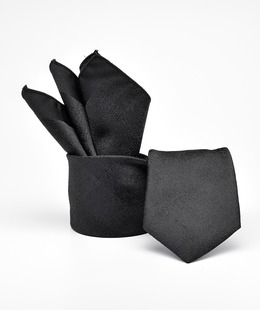 Черна вратовръзка на едри квадрати elegance