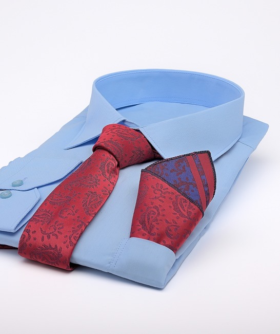 Червена елегантна вратовръзка на пейсли елементи