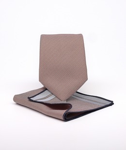 Структурна бежова вратовръзка на сини точки