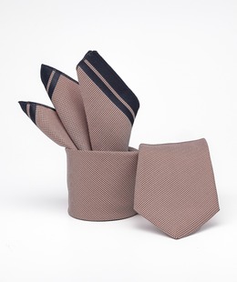 Структурна бежова вратовръзка на сини точки