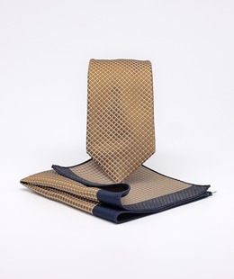 Златиста класическа вратовръзка на ромбоиди