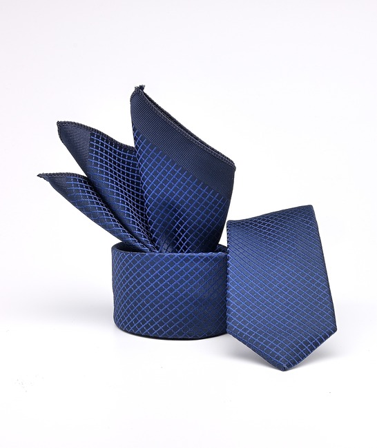 Синя елегантна вратовръзка на ромбоиди