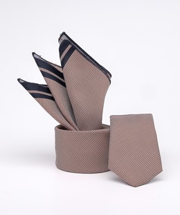 Луксозна класическа вратовръзка на точки цвят керемида