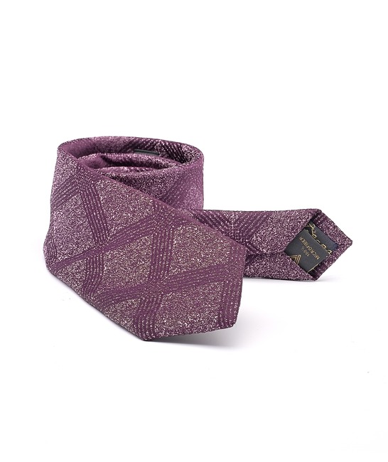 Мъжка лилава стилна вратовръзка на ромбоиди