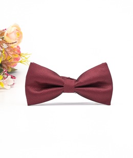 Мъжка двупластова класическа папионка в бордо