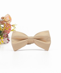 Ръчно изработена мъжка папионка в екрю