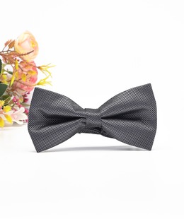 Мъжка класическа сива структурна папионка