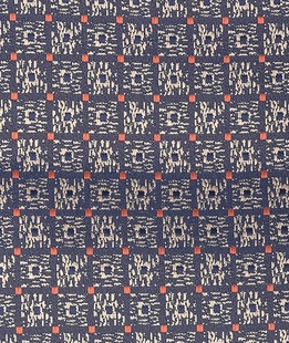 Екстравагантна паионка в комплект от три части в синьо и бежово