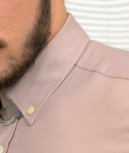 Елегантна изчистена риза в цвят пудра