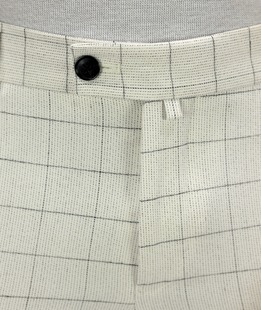 Бял мъжки кариран панталон