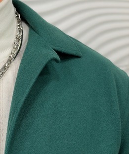 Зелено преходно мъжко яке с копчета