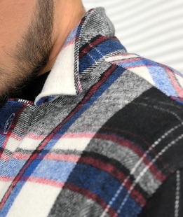 Карирана мъжка риза lumberjack в черно и синьо