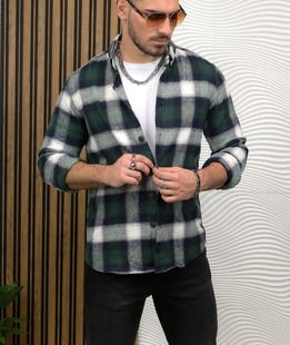 Полирана карирана зелена мъжка риза lumberjack 