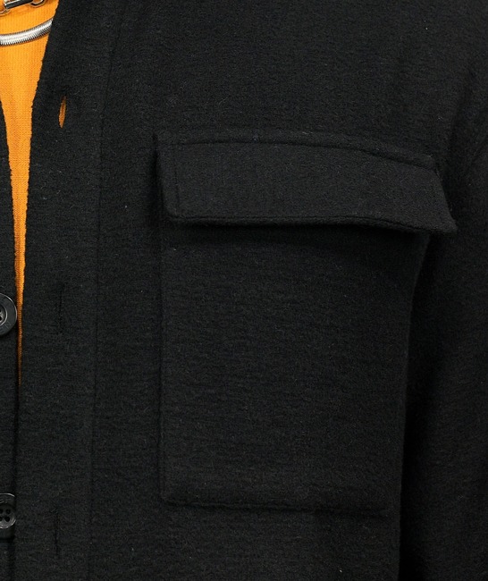 Черна зимна бархетна мъжка риза тип руно